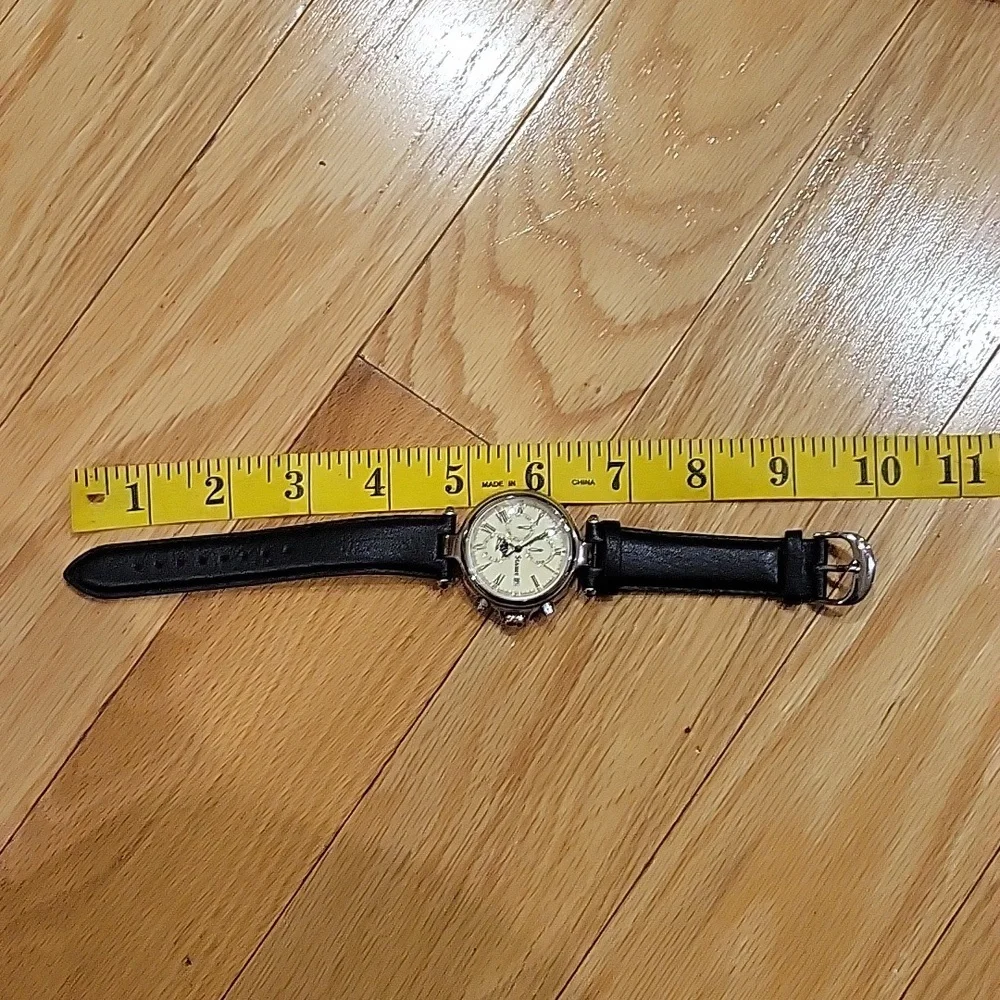 Stauer Watch Stainless Steel With Leather Strap